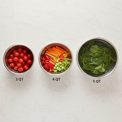 Stainless steel 3-piece nesting bowl set — photo 3