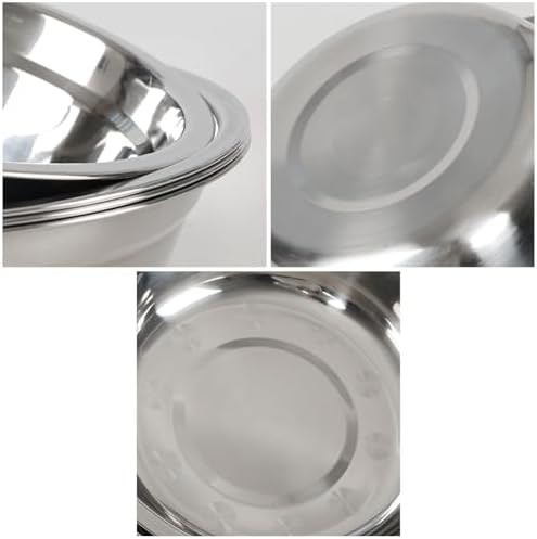 Stainless steel metal serving and mixing bowls — photo 3