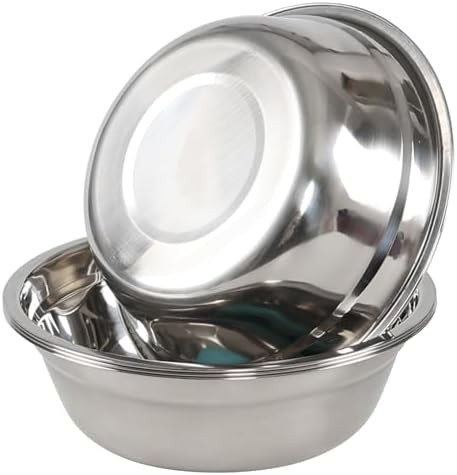 Stainless steel metal serving and mixing bowls — photo 4