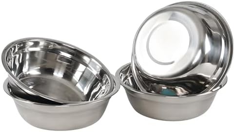 Stainless steel metal serving and mixing bowls — photo 5