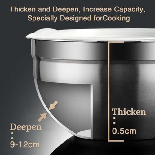Stainless steel mixing bowl set with lid — photo 4