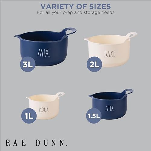Cream plastic non-slip mixing bowl — photo 3