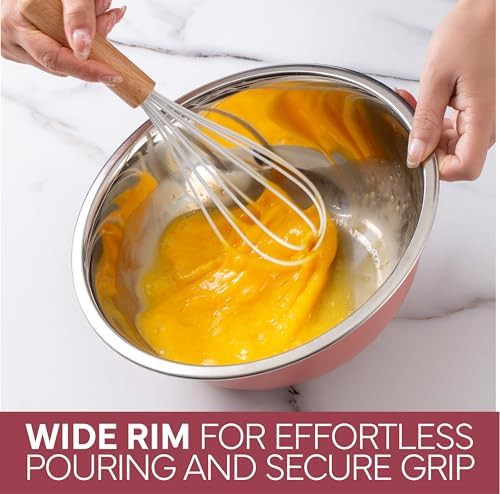 Rose stainless steel nesting mixing bowl set — photo 5