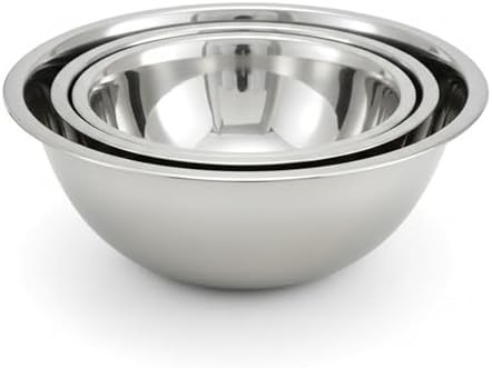 Stainless steel flat base nesting bowls