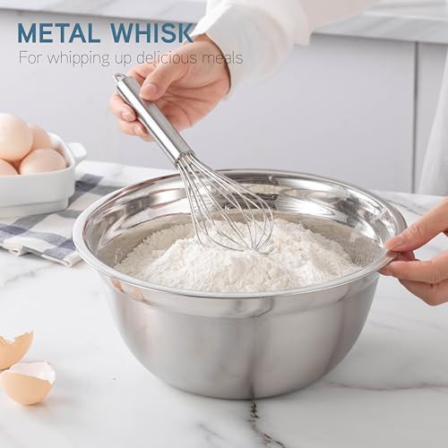 Silver stainless steel mixing bowl set — photo 5