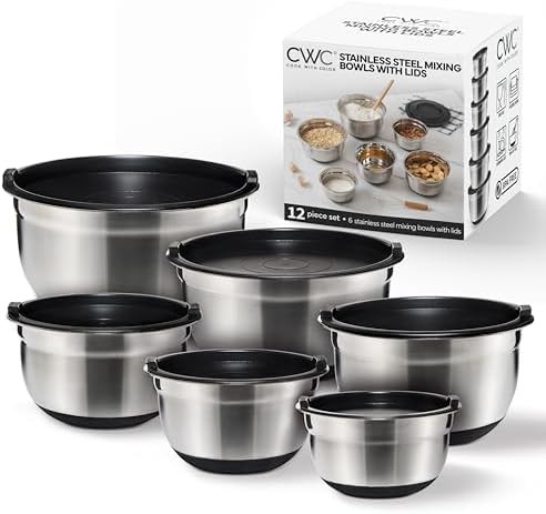 Black stainless steel wide rim mixing bowl