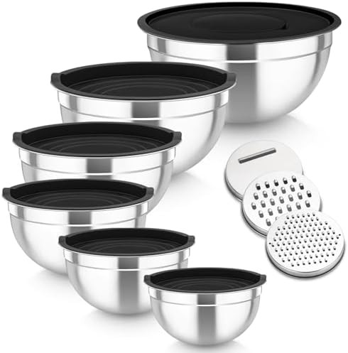 Nesting Salad Bowls with Airtight Lids