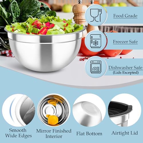 Nesting Salad Bowls with Airtight Lids — photo 4