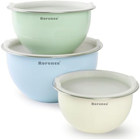 Color painting metal nesting bowls set of 3