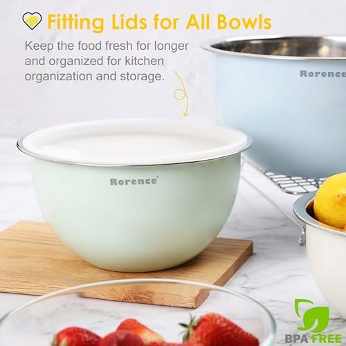 Color painting metal nesting bowls set of 3 — photo 3