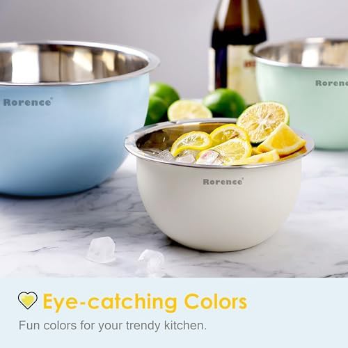 Color painting metal nesting bowls set of 3 — photo 4