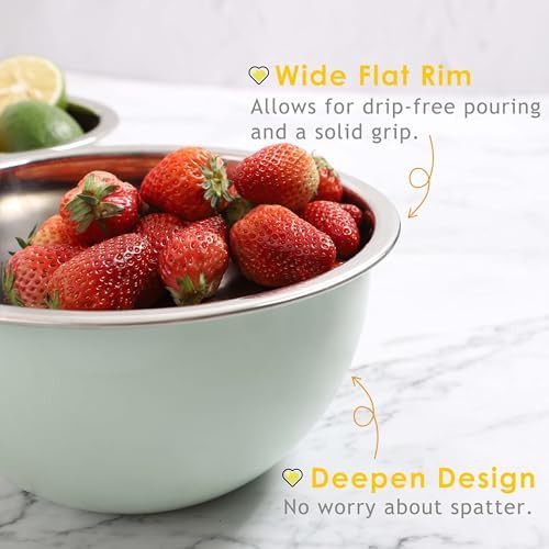 Color painting metal nesting bowls set of 3 — photo 5