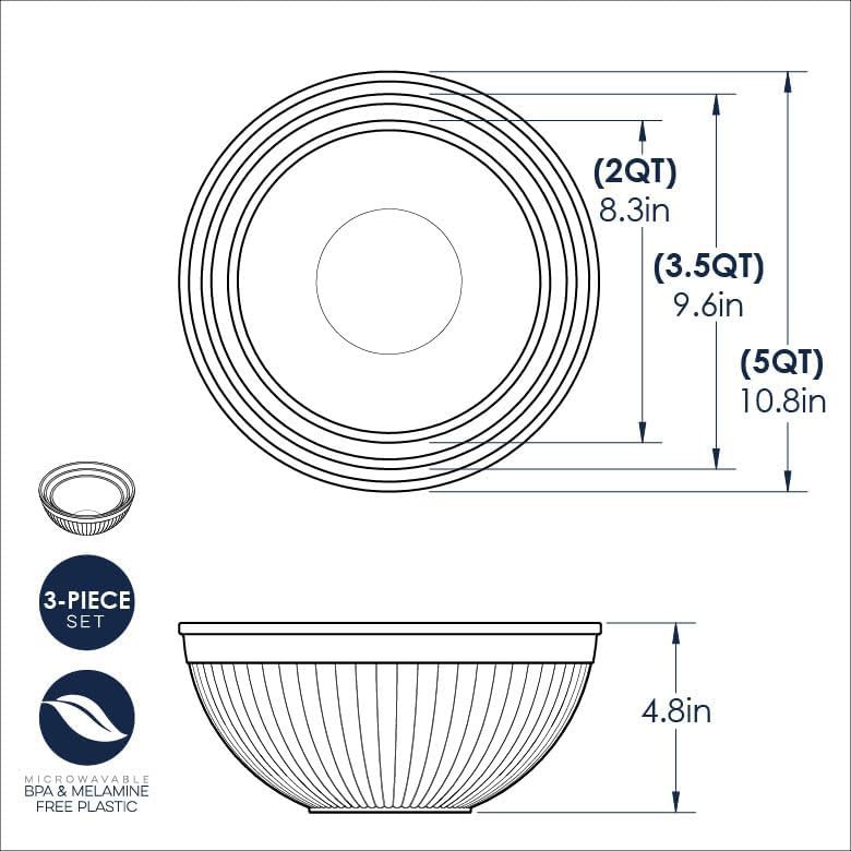 Glacier white plastic prep and serve set — photo 5