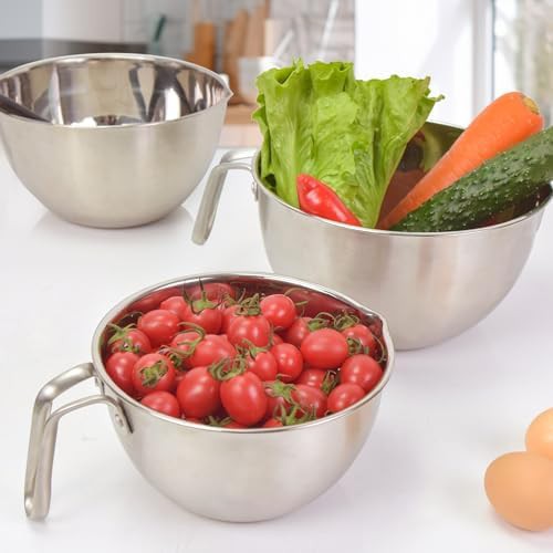 Stainless Steel Nesting Bowls with Spatula — photo 4