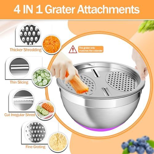 Multicolor nesting stainless steel bowl set — photo 5