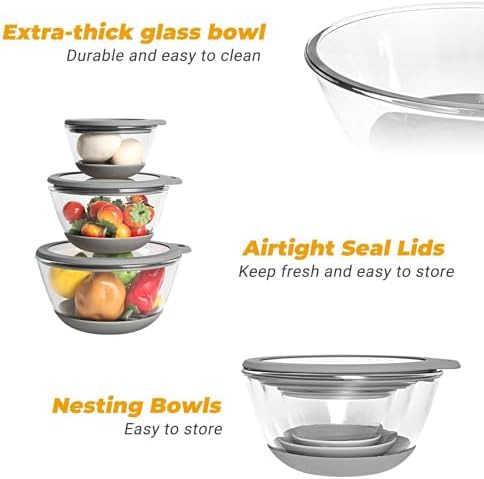 Heavy Duty Glass Nesting Bowl Set — photo 4