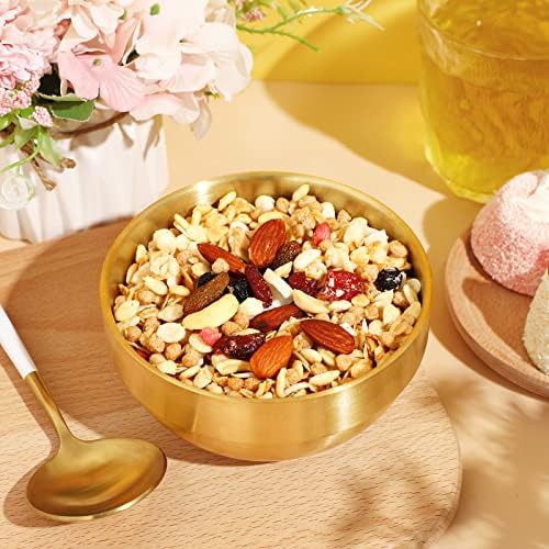 Gold stainless steel decorative prep bowls — photo 5