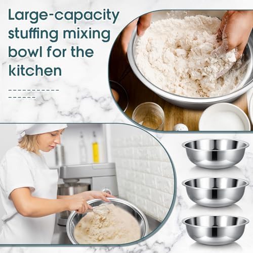 Extra large 16 quart stainless steel bowls — photo 3