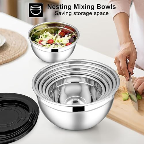 Seven piece meal prep stainless bowls — photo 4