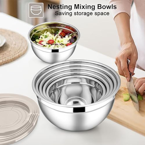 Seven piece stainless steel airtight bowls — photo 3