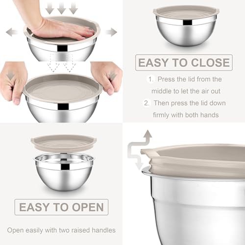 Seven piece stainless steel airtight bowls — photo 5