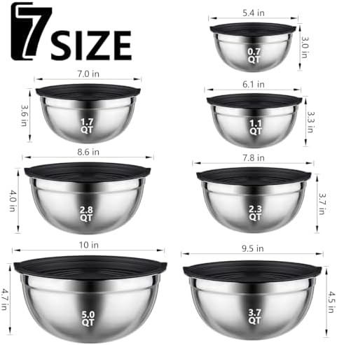 Black stainless steel mixing bowl set — photo 4