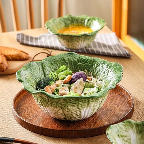 Green Cabbage Porcelain Nesting Bowl Set — photo 5