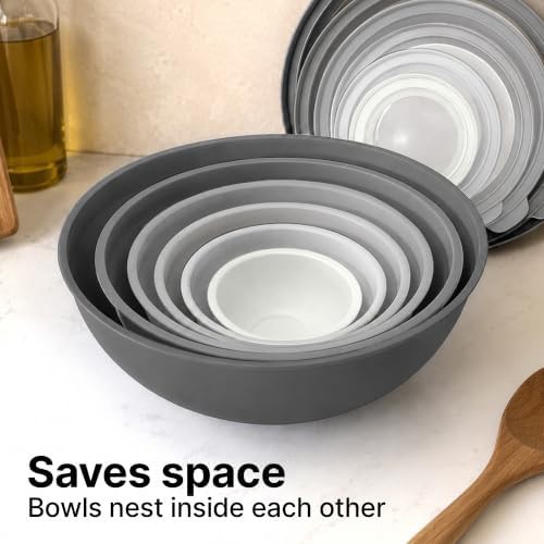 Gray ombre nesting bowls with lids — photo 3