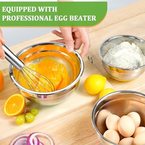 Stainless steel nesting bowls with graters and whisk — photo 4
