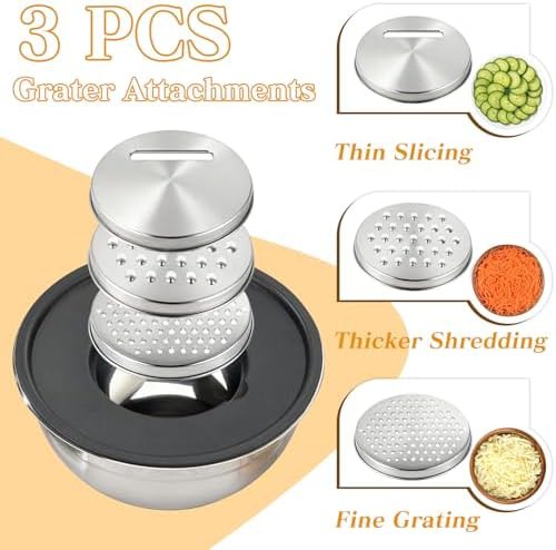 Stainless steel seven piece set with graters — photo 4