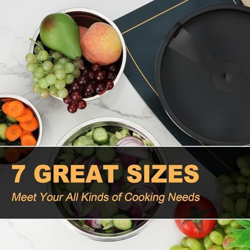 Seven piece stainless steel nesting bowl set — photo 4