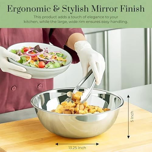 Single Eight Quart Stainless Mixing Bowl — photo 4