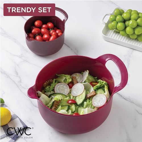 Rose non slip plastic mixing bowl set — photo 5