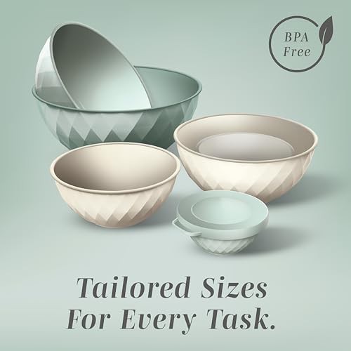 Mint diamond plastic nesting mixing bowl set — photo 5