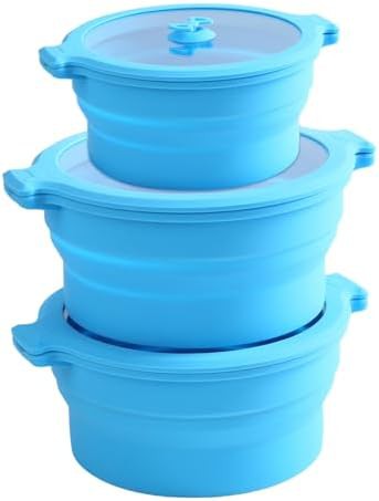 Collapsible Silicone Microwave Safe Bowl Set