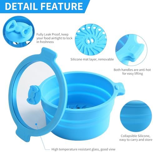 Collapsible Silicone Microwave Safe Bowl Set — photo 5