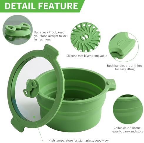 Collapsible Silicone Steamer and Mixing Bowls — photo 5