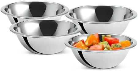 Four Pack Small Stainless Prep Bowls