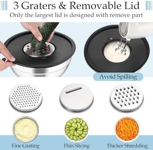 Stainless Steel Nesting Salad and Serving Bowls — photo 3