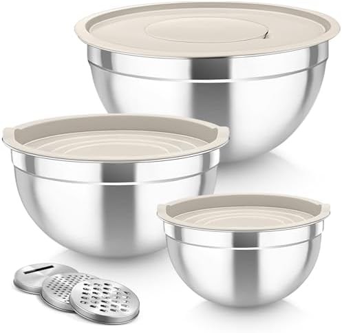 Five quart nesting and serving bowls