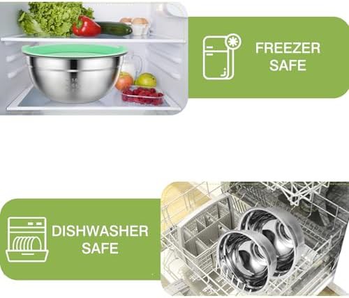 Stainless steel mixing bowls with pour spouts — photo 4