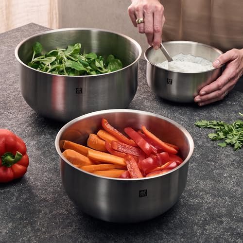 Brushed stainless steel three piece nesting set — photo 3