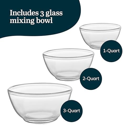Bakers basics three piece glass bowl set — photo 3