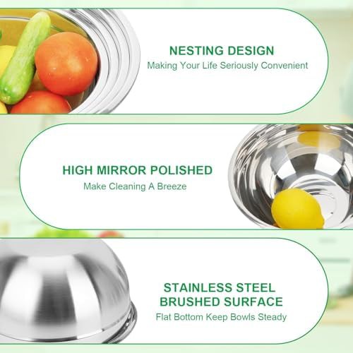 Stainless steel bowls with airtight grater lids — photo 4