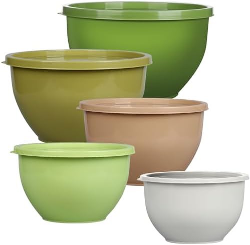 Five Piece Plastic Nesting Prep Bowls