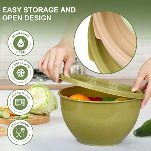 Five Piece Plastic Nesting Prep Bowls — photo 3