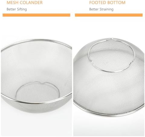 White colander and strainer mixing set — photo 3