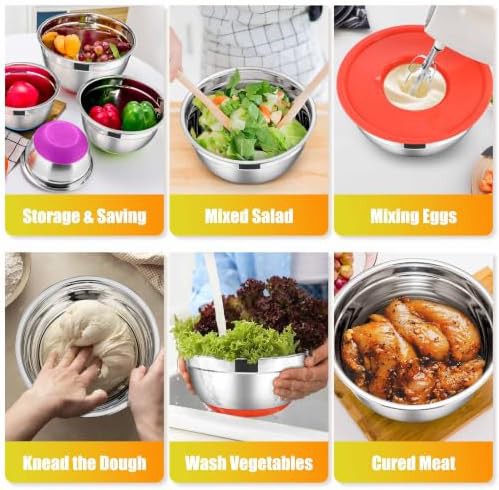 Colorful five quart airtight mixing bowls — photo 4