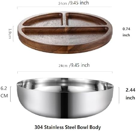 Stainless Steel Mixing Bowls with Wood Lids — photo 5