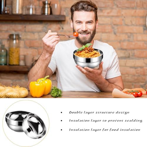 Stainless steel stackable mixing bowls ten pack — photo 4